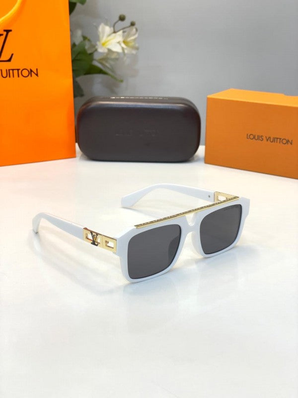 Louiss vuittonn Gold white sunglasses