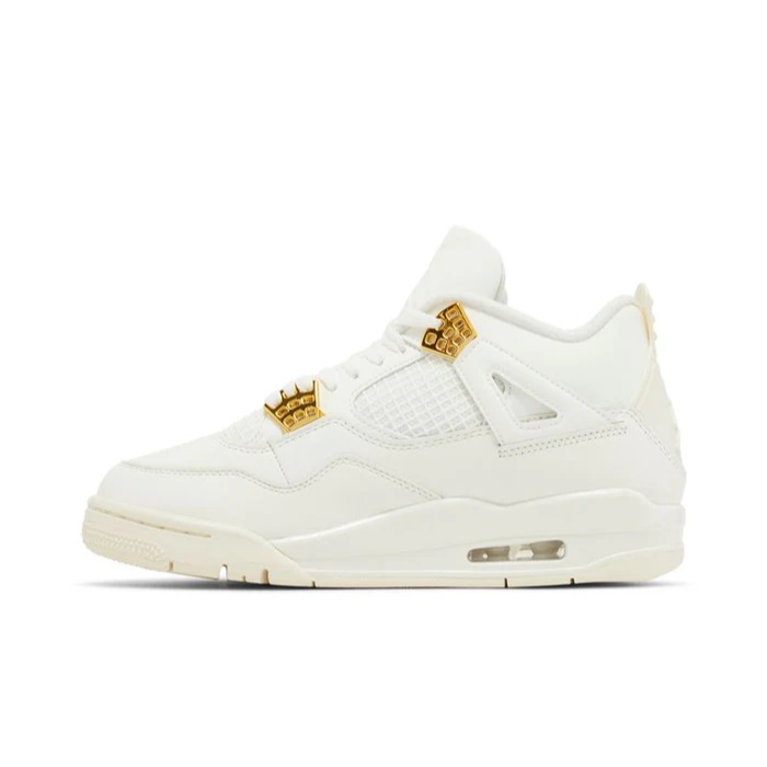 AIR JORDAN 4 RETRO WMNS 'WHITE AND GOLD'