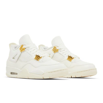 AIR JORDAN 4 RETRO WMNS 'WHITE AND GOLD'