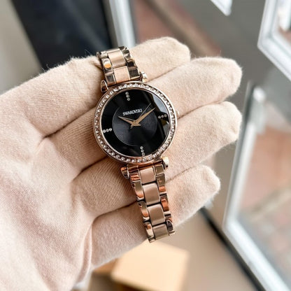 SWAROVSKII ROSE GOLD BLACK