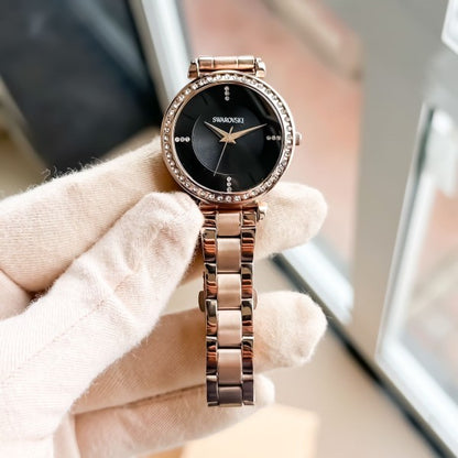 SWAROVSKII ROSE GOLD BLACK